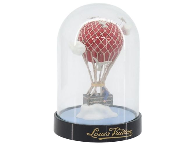 LOUIS VUITTON Balloon Snow Globe Glass Red LV Auth 196995