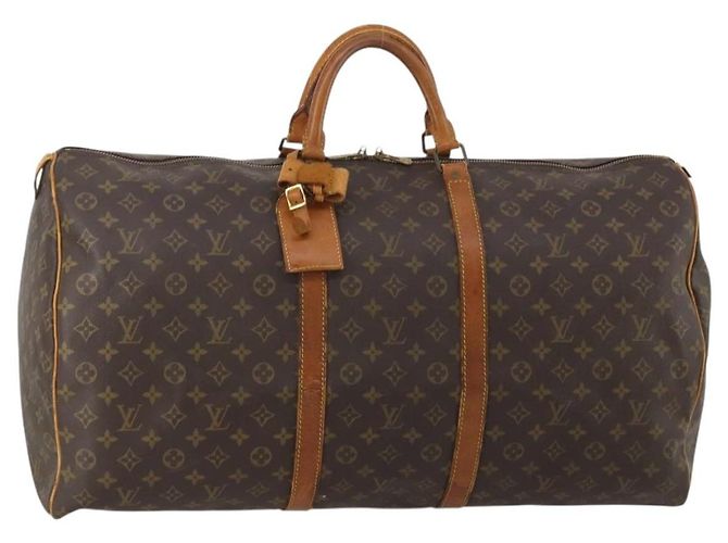 LOUIS VUITTON Monogram Keepall 60 Boston Bag M41422 LV Auth 199681 Monograma