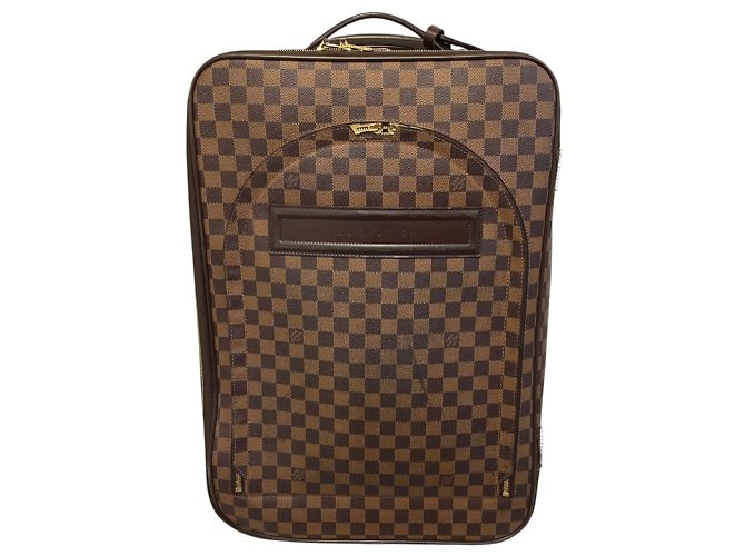 Mala de viagem com rodas Louis Vuitton Brown Pegase 55 Damier Ebene Marrom
