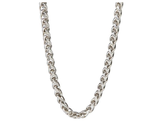 Collana a catena a spiga David Yurman in oro giallo e argento sterling