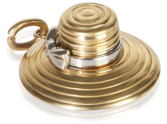 Tiffany & Co. Charm cappello da sole in oro bianco e oro giallo con diamanti