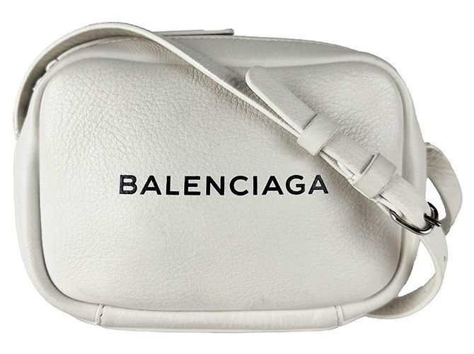 Everyday Borsa a tracolla Balenciaga in pelle bianca Bianco