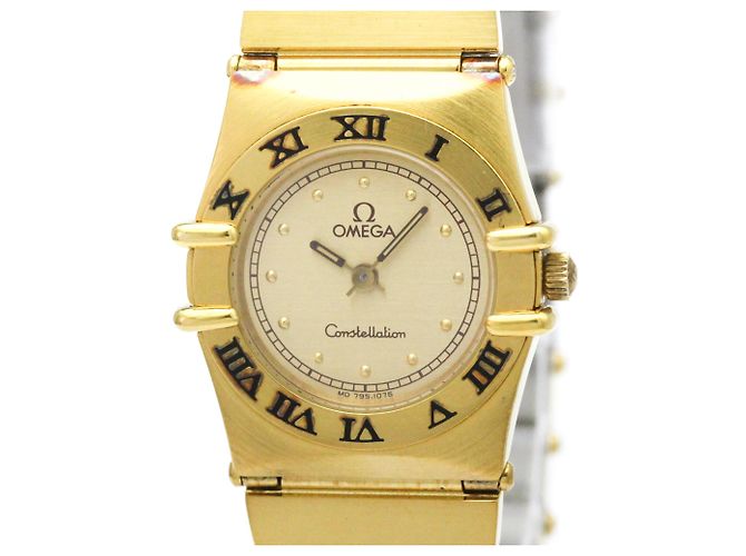 Omega Constellation vergoldete Quartz Damenuhr