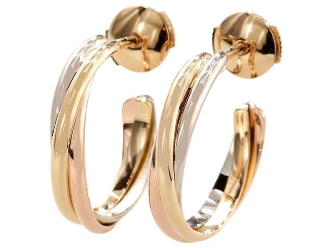 Orecchini Cartier Trinity a mezzo cerchio D'oro
