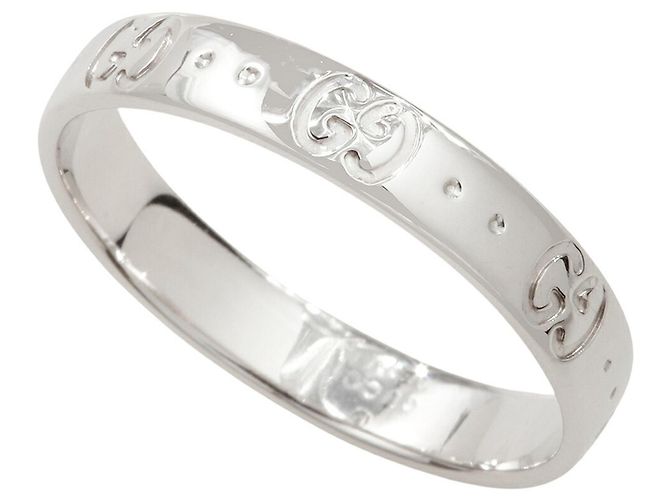 Anello Gucci Icon Band in Oro Bianco 18K
