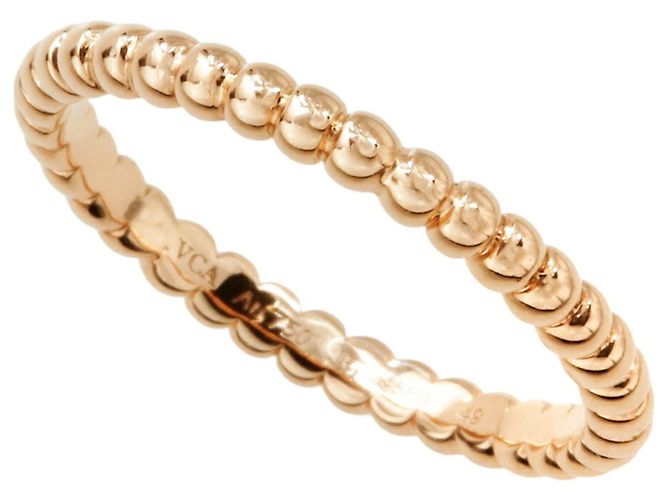 Anello Perlée Van Cleef & Arpels in Oro Rosa D'oro