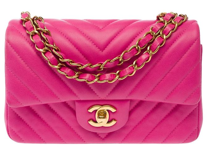 Sac CHANEL Timeless/Classique en Cuir Rose - 103863