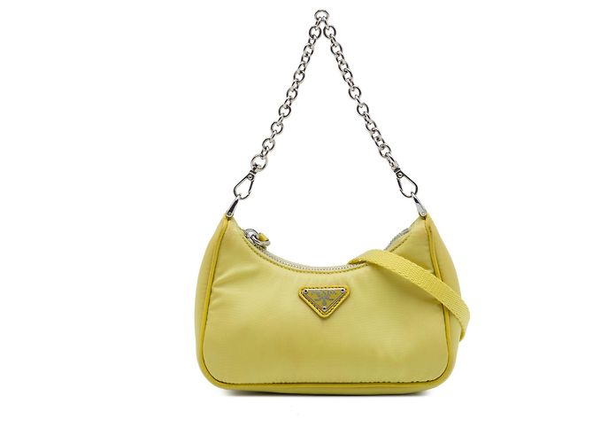 Borsa Prada Mini Tessuto Re Edition 2005 Gialla Giallo