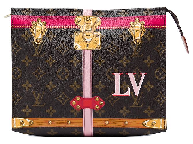 Louis Vuitton Monogram Summer Trunks 26 Kulturbeutel Braun Clutch Bag