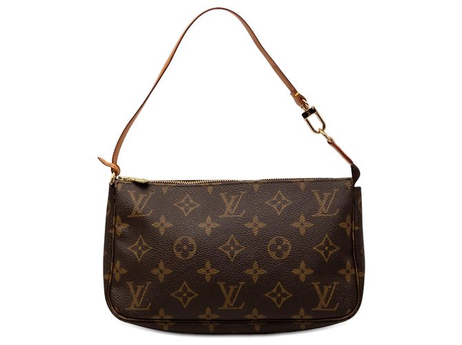 Borsa a tracolla Louis Vuitton Monogram Pochette Accessoires Marrone