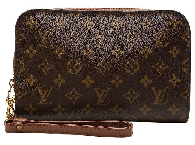 Louis Vuitton Monogram Orsay Clutch Bag Braun
