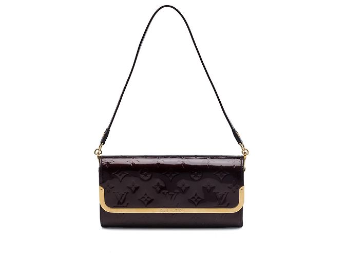 Bolsa Satchel Ana Louis Vuitton Monogram Vernis Roxa Roxo