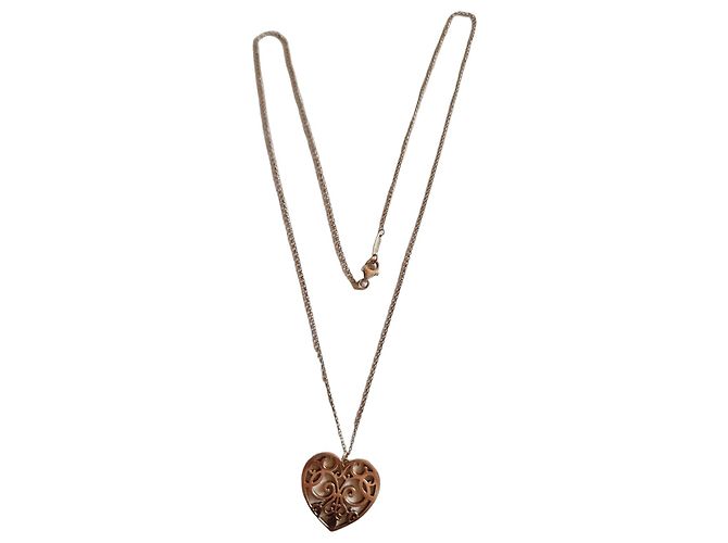 Tiffany & Co. Collar Enchant Corazón Metal Rubedo Plata Rosa