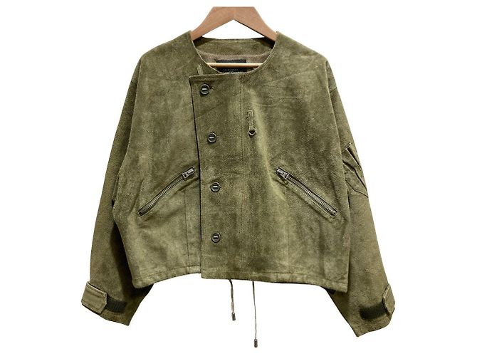 Autre Marque Sisii Wildlederjacke Grün