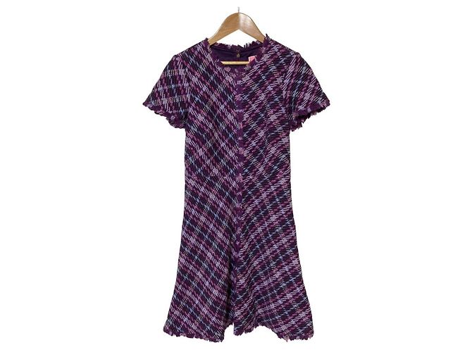 Vestido de Tweed kate spade Multicolor Púrpura