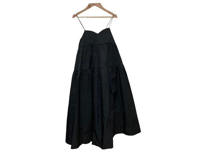 Autre Marque UNMINOU Herz-Camisole-Maxikleid Schwarz