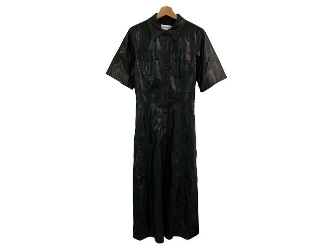 Autre Marque Abito camicia in eco-pelle STAND STUDIO Nero
