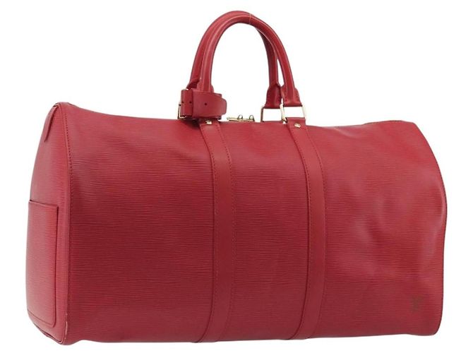 LOUIS VUITTON Epi Keepall 45 Boston Bag Red M42977 LV