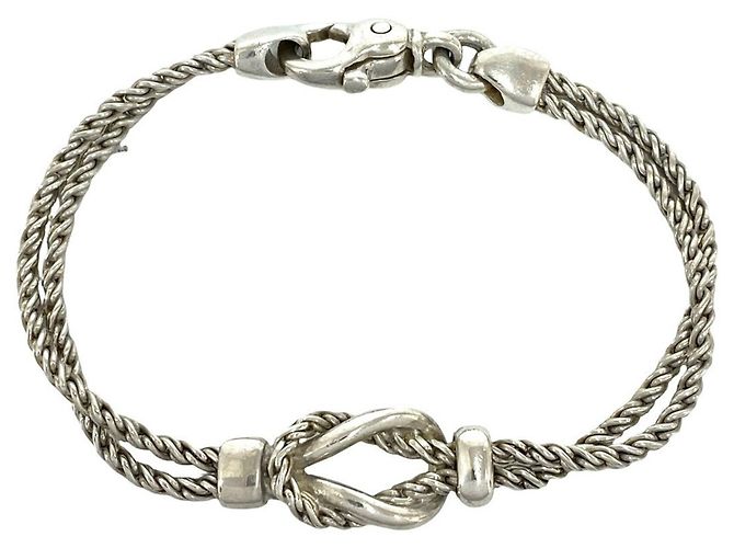 Tiffany & Co Bracciale Tiffany Vintage Double Rope Center Knot Argento