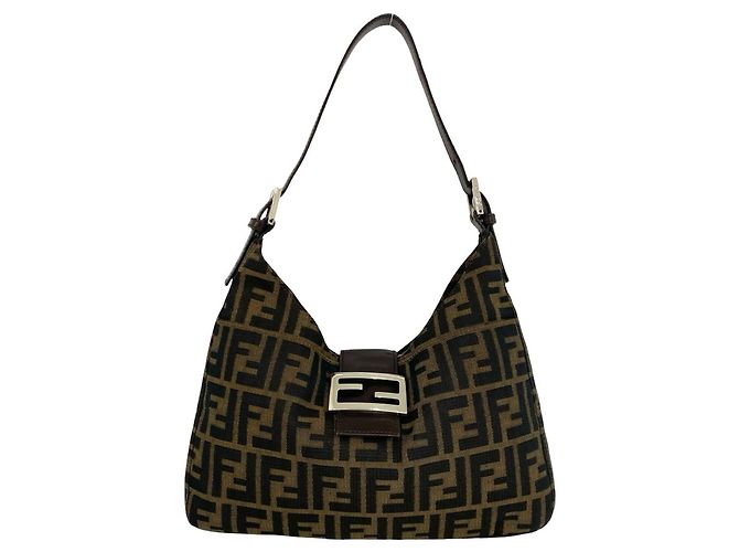 Fendi Vintage Zucca FF Pattern Handtasche Braun