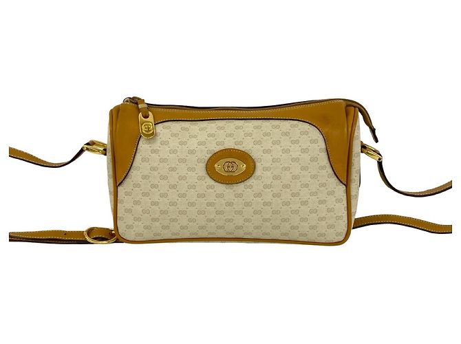 Borsa a tracolla Gucci Old Micro GG Logo Pattern Marrone Crudo