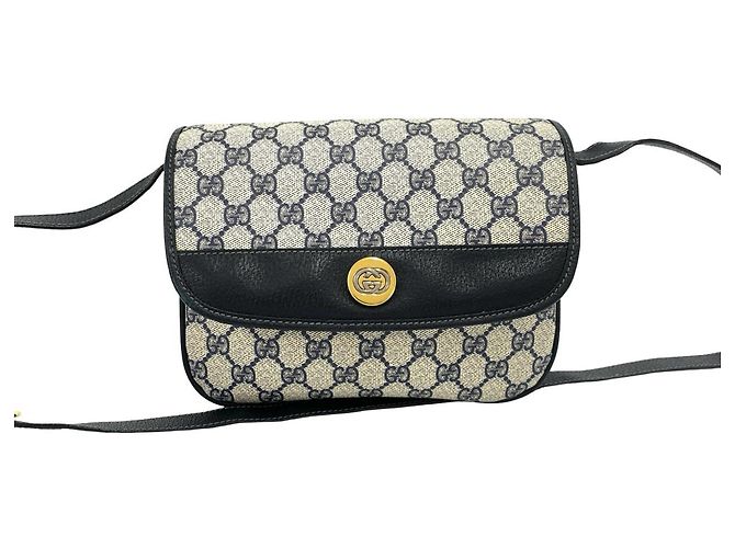 Mini borsa a tracolla Gucci in pelle blu navy