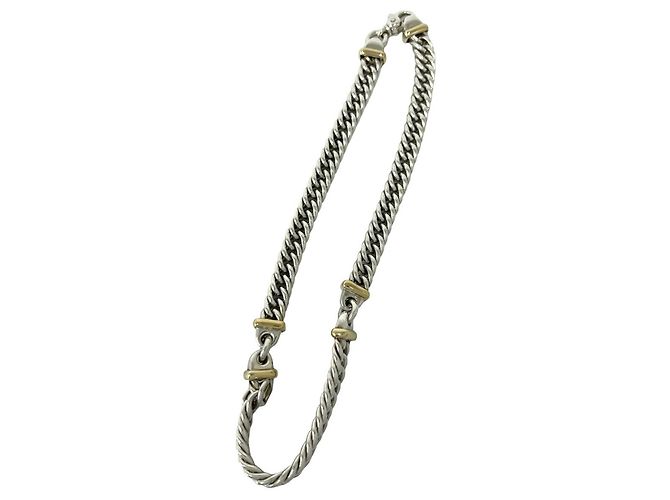 Tiffany & Co Collar de cadena trenzada Tiffany Plata Dorado