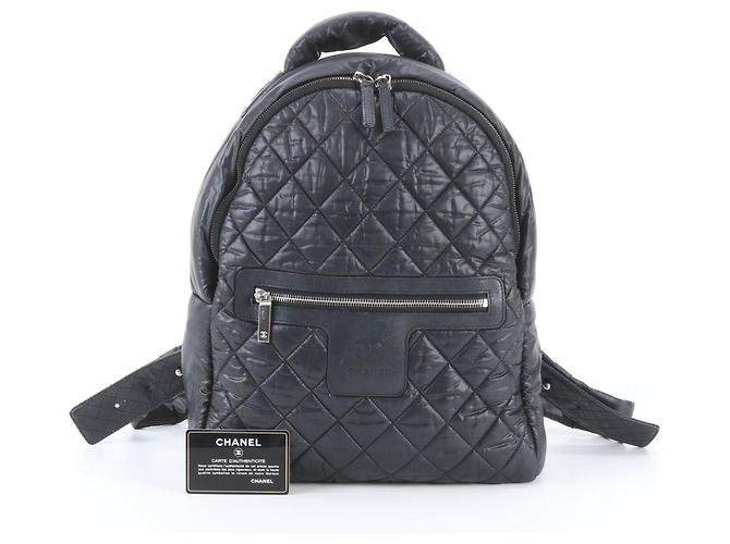 Chanel Coco Cocoon Rucksack aus Leder und Nylon Schwarz