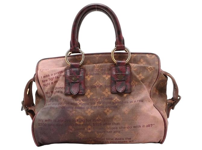 Borsa Tote Louis Vuitton Monogram Jokes Graduate Marrone