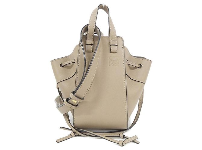Loewe Hammock Drawstring Mini 314 30 V07 Shoulder Bag Sand