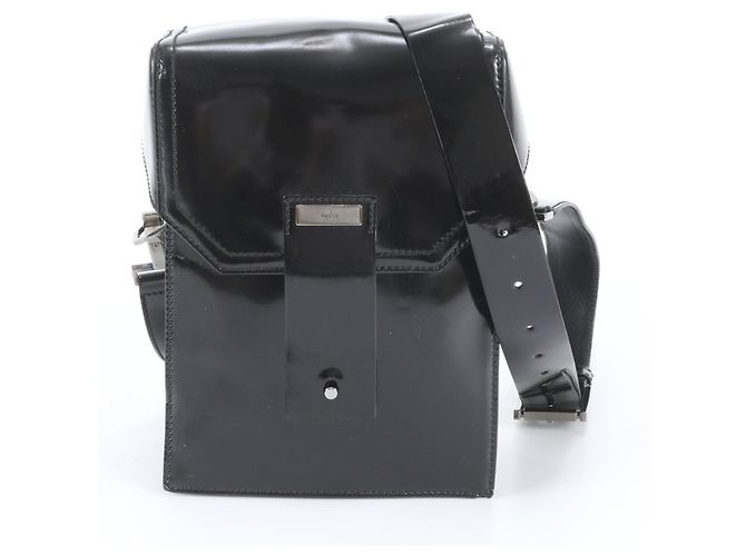 Borsa a tracolla in pelle nera Gucci Nero
