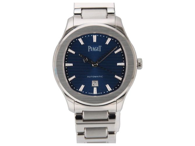 Piaget Polo Automatic 36mm Blue Dial Steel G0A46018 Prata Azul