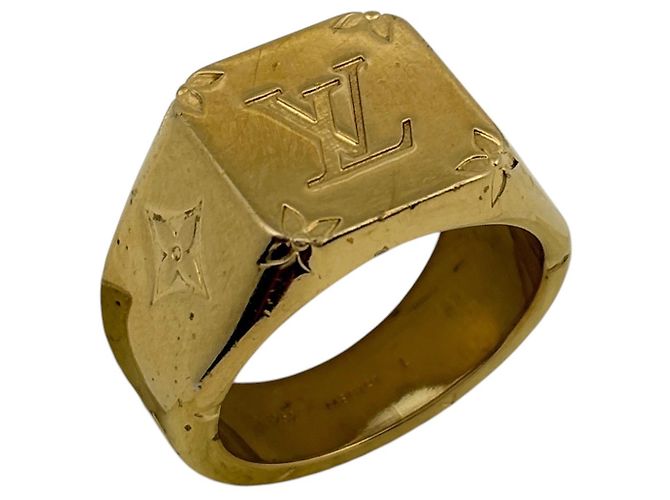Bague chevalière Monogram Louis Vuitton Doré