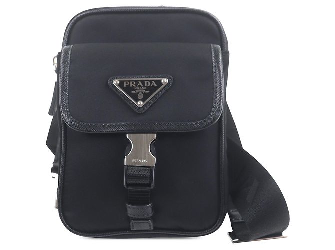 Custodia per smartphone Prada in Re-Nylon e Saffiano nero