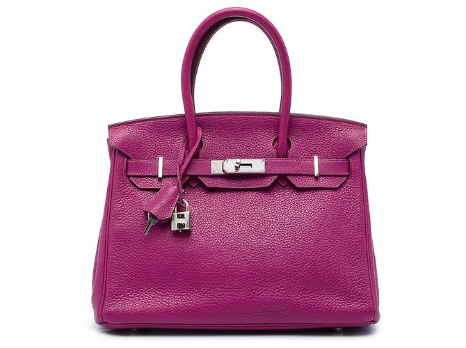 Hermès Birkin Retourne 30 en cuero Clemence púrpura