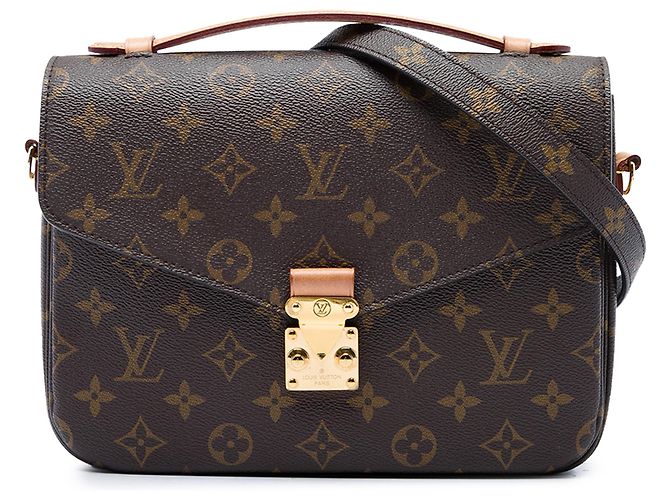 Louis Vuitton Brown Monogram Pochette Metis Marrone
