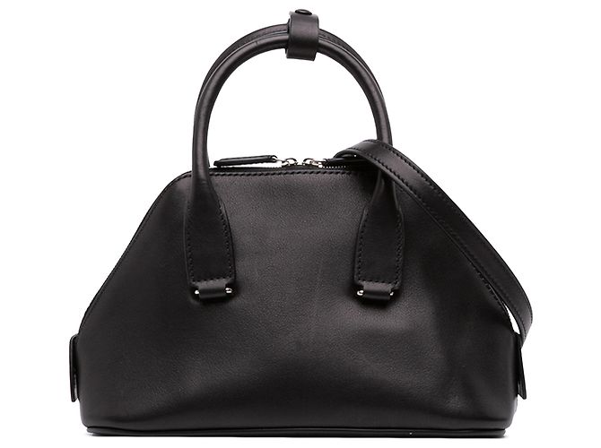 The Row Borsa Devon Saddle Mini in vitello nero