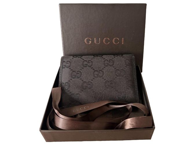 Gucci Monogram Black Card Holder