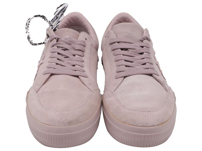 Off White Baskets basses Vulcanized Off-White en daim rose