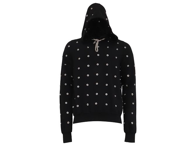 Sudadera con capucha Rick Owens DRKSHDW Granbury Studded en algodón negro