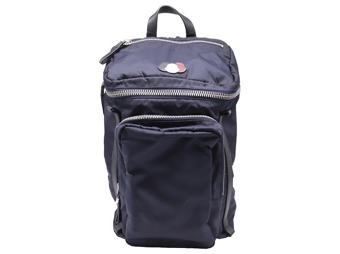 Sac à dos Vertical zippé Moncler en polyamide bleu marine Bleu clair