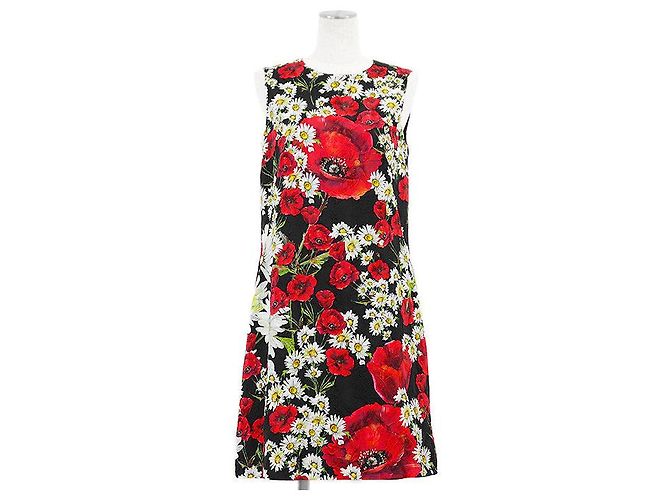 Dolce & Gabbana Abito in jacquard di cotone e seta Dolce&Gabbana Multicolore
