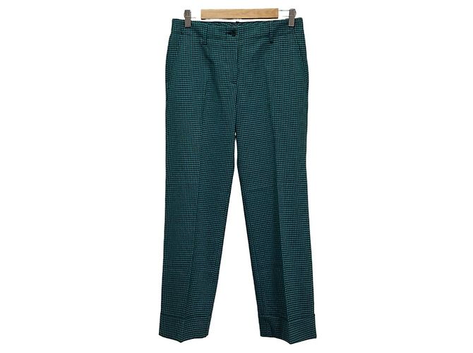Autre Marque Alberto Biani Gingham Gerade Hose Grün