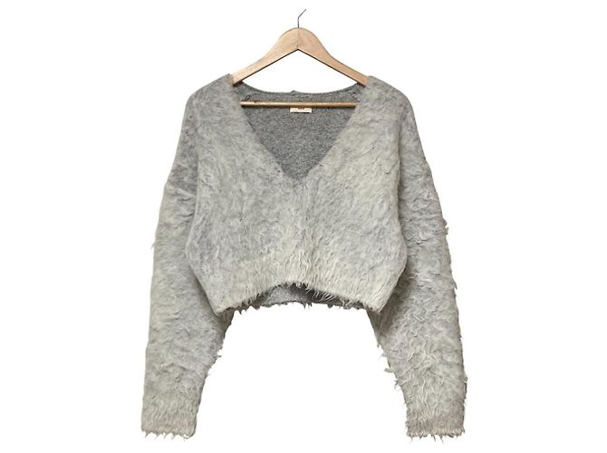 Autre Marque Nave V Shaggy Strickpullover Braun