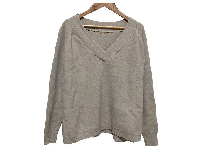 Autre Marque Deuxieme Classe Middle Gauge Strickpullover aus Kaschmir-Mischung Beige
