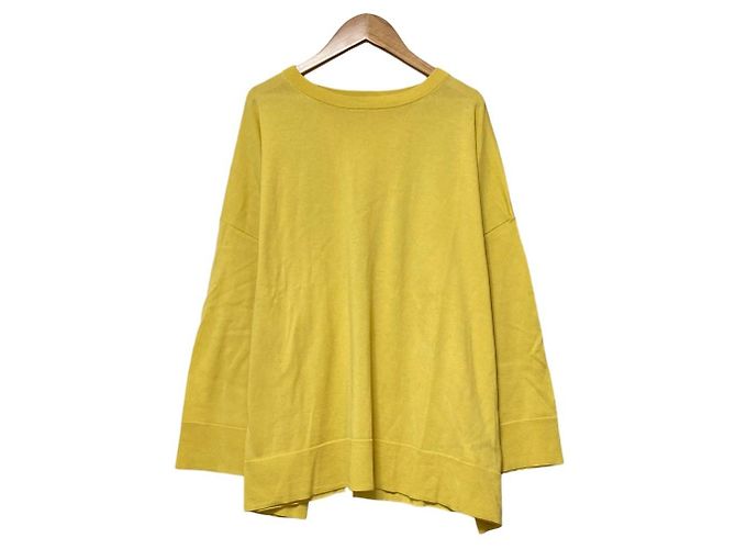 Autre Marque MOGA 18-Gauge Semi-Worsted Wollstrick-Pullover Gelb