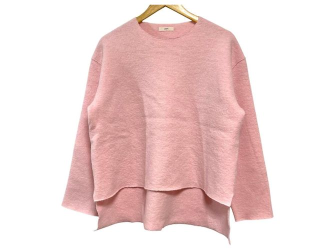 Autre Marque Yori Asshuku Front Short Pullover Wollpullover Pink