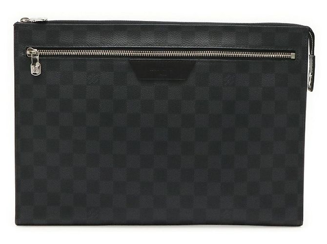 Louis Vuitton Damier Graphite Clutch Schwarz Grau