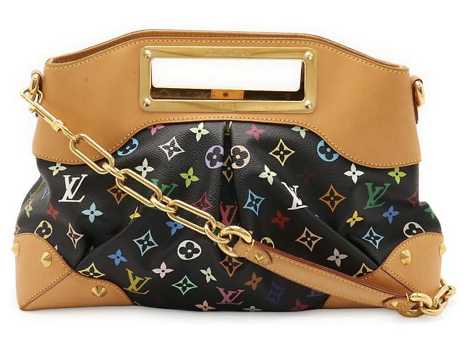 Borsa 2way Louis Vuitton Judy MM Monogram Multicolor Nero