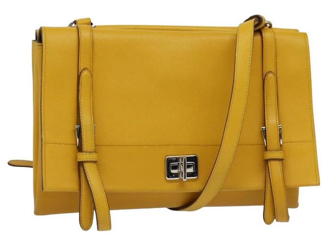 PRADA Schultertasche, gelb und silber, authentisch 138192
